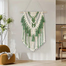 GobekUsa Green Macrame Tassel Stick Wall Hanging for Home Decoration