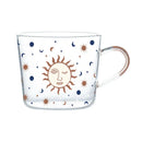 GobekUsa 500ml Glass Mug with Handle and Scale for Breakfast Milk at Home or Office