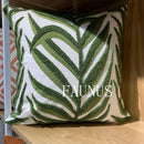 GobekUsa Leaf Embroidered Cotton Cushion Cover Set - Home Decor Pillow Covers 45x45