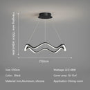 GobekUsa Circle Wave LED Pendant Chandelier for Modern Living Dining Bedroom Lighting