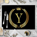 GobekUsa Kitchen Table Mats Set of 4, 42*32cm, Cotton Linen Coasters for Dining Home Decor
