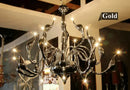 GobekUsa Iron Swan Pendant Chandelier for Restaurant Living Room Bedroom with LED G4 Candle