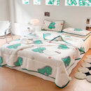 GobekUsa Cool Summer Blanket Set with Latex Bed Mat - Lightweight Breathable Comforter Bedding
