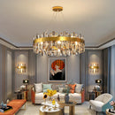 GobekUsa Crystal Ceiling Chandelier LED Hanging Lamps for Living Room Luxe Décor