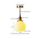 GobekUsa Ceramic LED Pendant Light: Modern Brass Hanging Lamp for Home Decor