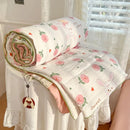 GobekUsa Cartoon Summer Blanket, Pure Cotton Soybean Fiber, Student Single Double Bed