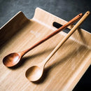GobekUsa Lotus Wooden Spoon: Eco-Friendly Long Handle Salad Cooking Utensil