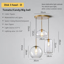 GobekUsa Industrial Loft Glass Pendant Light for Kitchen Restaurant Decor