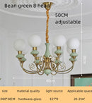 GobekUsa Cream Style LED Chandelier for Bedroom, Living Room, Dining Room