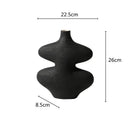 GobekUsa Geometric Ceramic Vase Set Black White Crafts Home Decor Flower Arrangement