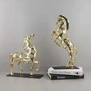 GobekUsa Golden Horse Metal Sculpture: Elegant Home Decor Figurine