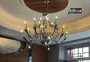 GobekUsa Iron Swan Pendant Chandelier for Restaurant Living Room Bedroom with LED G4 Candle