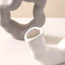 GobekUsa Geometric Ceramic Flower Vase for Stylish Home Decor & Flower Arrangement