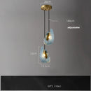 GobekUsa Blue Queen Crystal Glass Ceiling Chandelier for Bedroom