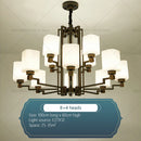 GobekUsa Chinese Style Chandelier: Modern, Simple & Elegant Lighting for Living Room, Dining Room & Bedroom