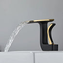 GobekUsa Gold & Black Brass Bathroom Basin Faucet Cold Hot Water Mixer Sink Tap
