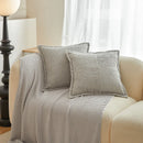 GobekUsa Boho Striped Pillow Covers for Sofa Bed Decor, 45x45 White Polyester Pillowcases