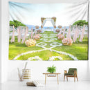 GobekUsa Garden Landscape Tapestry Wall Hanging Natural Boho Home Decor Scenery Art