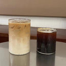 GobekUsa Clear Glass Coffee Cups Set of 6 - Heat-Resistant Vertical Design for Various Drinks