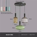 GobekUsa Colorful Glass Pendant Lights Living Room Bedside Lamp LED Hanging Lighting