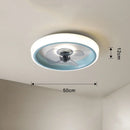 GobekUsa 50CM Ceiling Fan Light with Invisible Blades, Silent Operation for Bedroom, Living Room