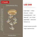 GobekUsa Gold LED Butterfly Pendant Lights for Home Staircase, Living Room, Bedroom Chandeliers