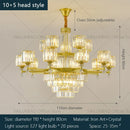 GobekUsa Crystal Chandelier: Elegant Light Luxury Villa Bedroom Living Room Lamp