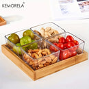GobekUsa Bamboo Wooden Rectangular Tea Tray | Elegant Tea Cup Stand Tray for Dining