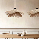 GobekUsa Hemp Rope Ceiling Chandelier, Nordic Minimalist LED Pendant Lights for Dining Room