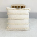GobekUsa Boho Style Beige Linen Cushion Cover with Tassels for Home Decor