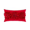 GobekUsa 3D Velvet Flower Pillow Covers in Yellow Beige 45x45cm