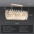 GobekUsa Crystal LED Chandelier | Long Stairway Villa Light | Modern Luxury Post Lamp