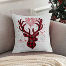 GobekUsa Christmas Elk Pillowcase 45x45cm Farmhouse Red Letter Design