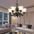 GobekUsa Glass Shade Ceiling Chandelier for Home Decor Lighting