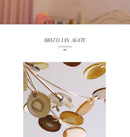 GobekUsa Leaf Agate Ceiling Lamp: Modern Nordic Jade Design for Living Room, Restaurant, Bedroom