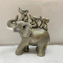 GobekUsa Elephant Family Figurine Resin Calf Kids Miniature Ornament Decoration