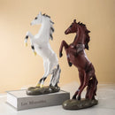 GobekUsa Horse Statue: Morden Art Resin Figurine for Home/Office Decor, 36cm Sculpture Shelf Ornament