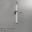 GobekUsa Acrylic Line LED Wall Lights Dimming Gold Black Metal for Living Room Bedroom