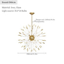 GobekUsa Dandelion Golden Ball Chandelier - Nordic Postmodern Bedroom Dining Room Decor