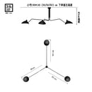 GobekUsa Industrial Spider Serge Mouille Ceiling Lamp Black LED E27 Lighting