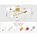 GobekUsa LED Ceiling Chandelier Pendant Light for Kitchen Living Room Home Decor