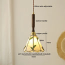 GobekUsa Blue Glass LED Pendant Lamp for Dining Living Room Bedroom