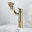 GobekUsa Gold Multifunction Bathroom Sink Faucet Hot Cold Water Mixer Deck Mounted