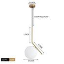 GobekUsa Glass Ball Pendant Lights LED Kitchen Living Room Suspension Luminaire