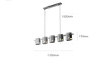 GobekUsa Elegant Smoky Glass Chandelier Ceiling Lighting for Dining Living Bedroom