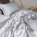 GobekUsa Egyptian Cotton Flowers Embroidery Bedding Set 6-Piece Home Textiles