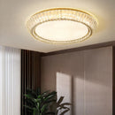 GobekUsa Gold Crystal Ceiling Light: Nordic Modern Round Lighting Fixture for Bedroom and Restaurant