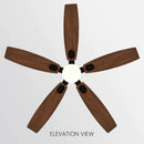 GobekUsa 52" Wood Blade Ceiling Fan with 18W LED Light and Remote Control