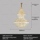 GobekUsa Crystal Chandelier: Modern Duplex Loft & Villa Living Room Lighting