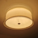 GobekUsa Glass Shade Ceiling Lamp: Round Flush Mount Light for Hallway, Bedroom, Kitchen.